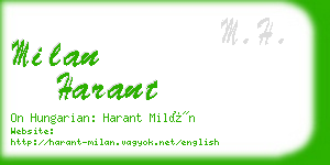 milan harant business card